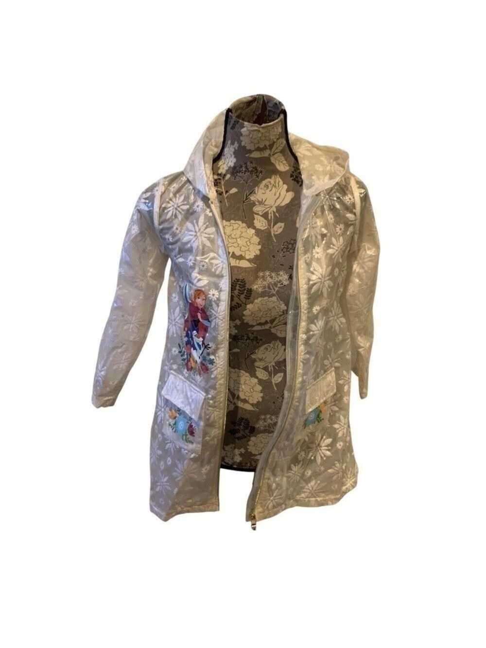 DISNEY Frozen Raincoat size 7/8 - Picture 4 of 9